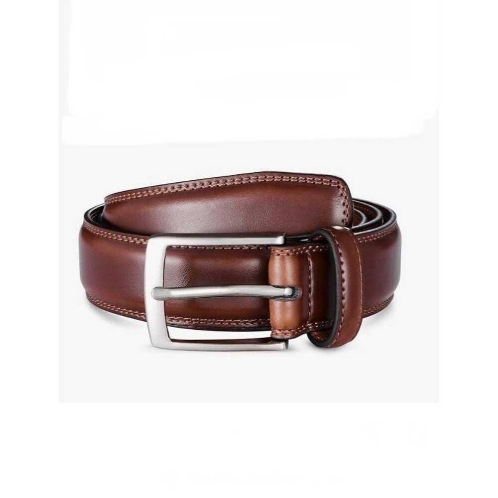 Milorde Brown Dress Belt Men's Size 36 Genuine Leather NEW in Box